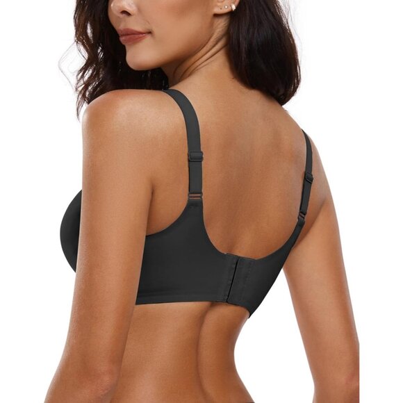 Women’s Wireless Push Up Bra Full Coverage Seamless T-shirt Support - Picture 8 of 8